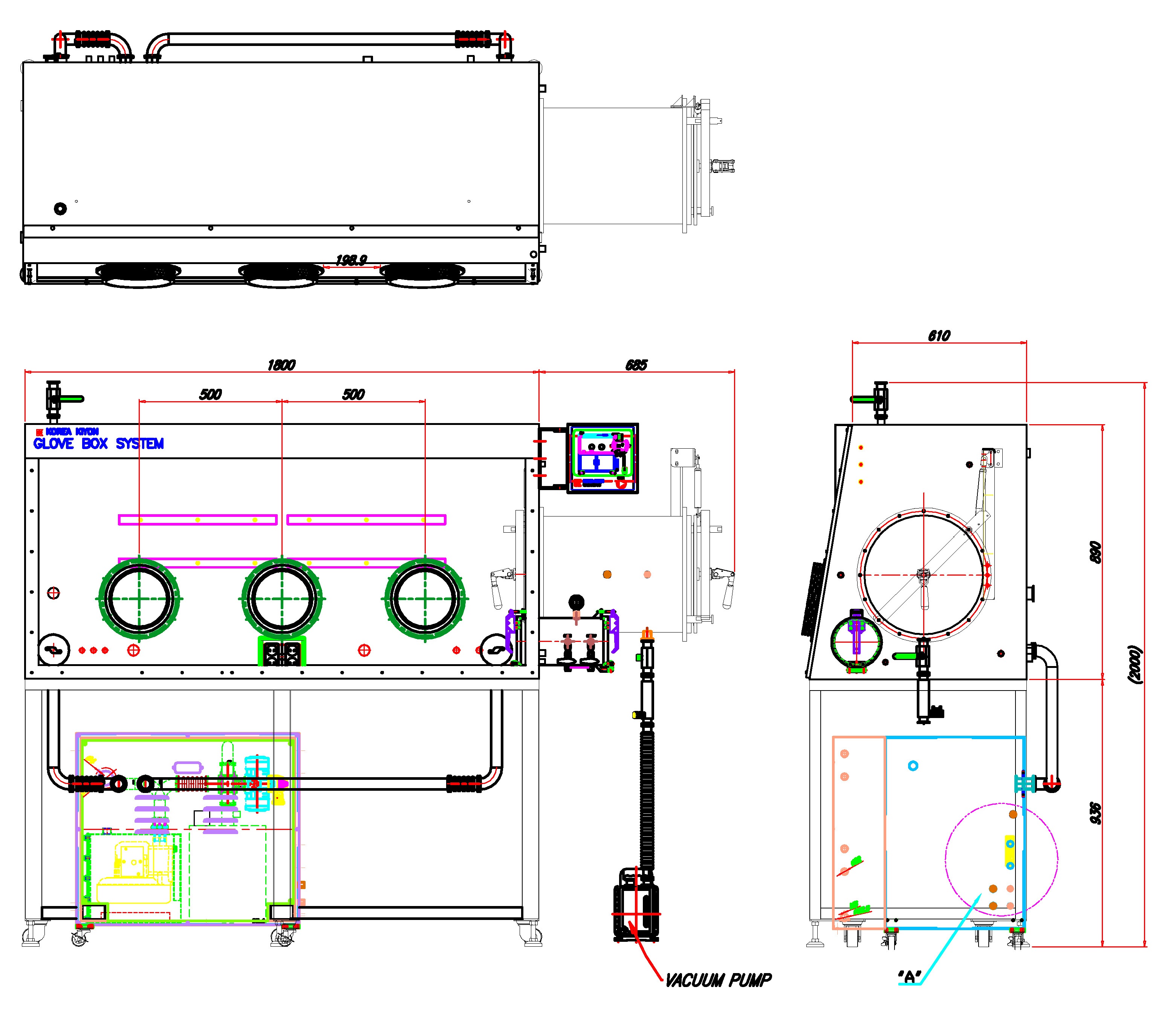 KK-011AS-Ext (3 Port) - views for spec sheet